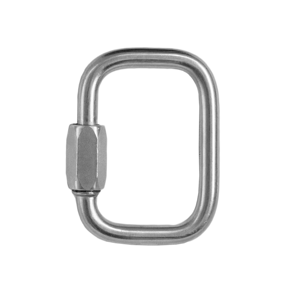 Robust Inox Square Carabiner for Demanding Pilots