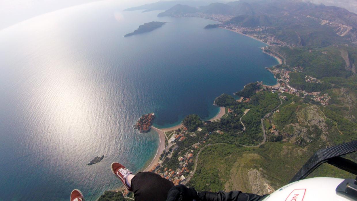 sveti stefan paragliding montenegro